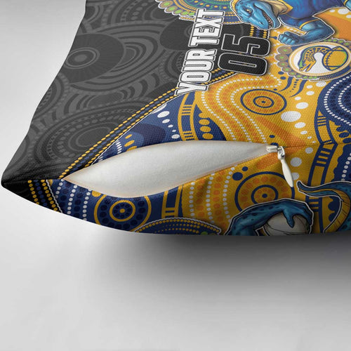 Custom Eels Pillow Cover Eel Mascot With Aboriginal Indigenous