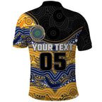 Custom Eels Polo Shirt Eel Mascot With Aboriginal Indigenous