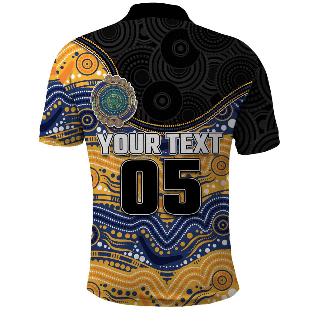 Custom Eels Polo Shirt Eel Mascot With Aboriginal Indigenous