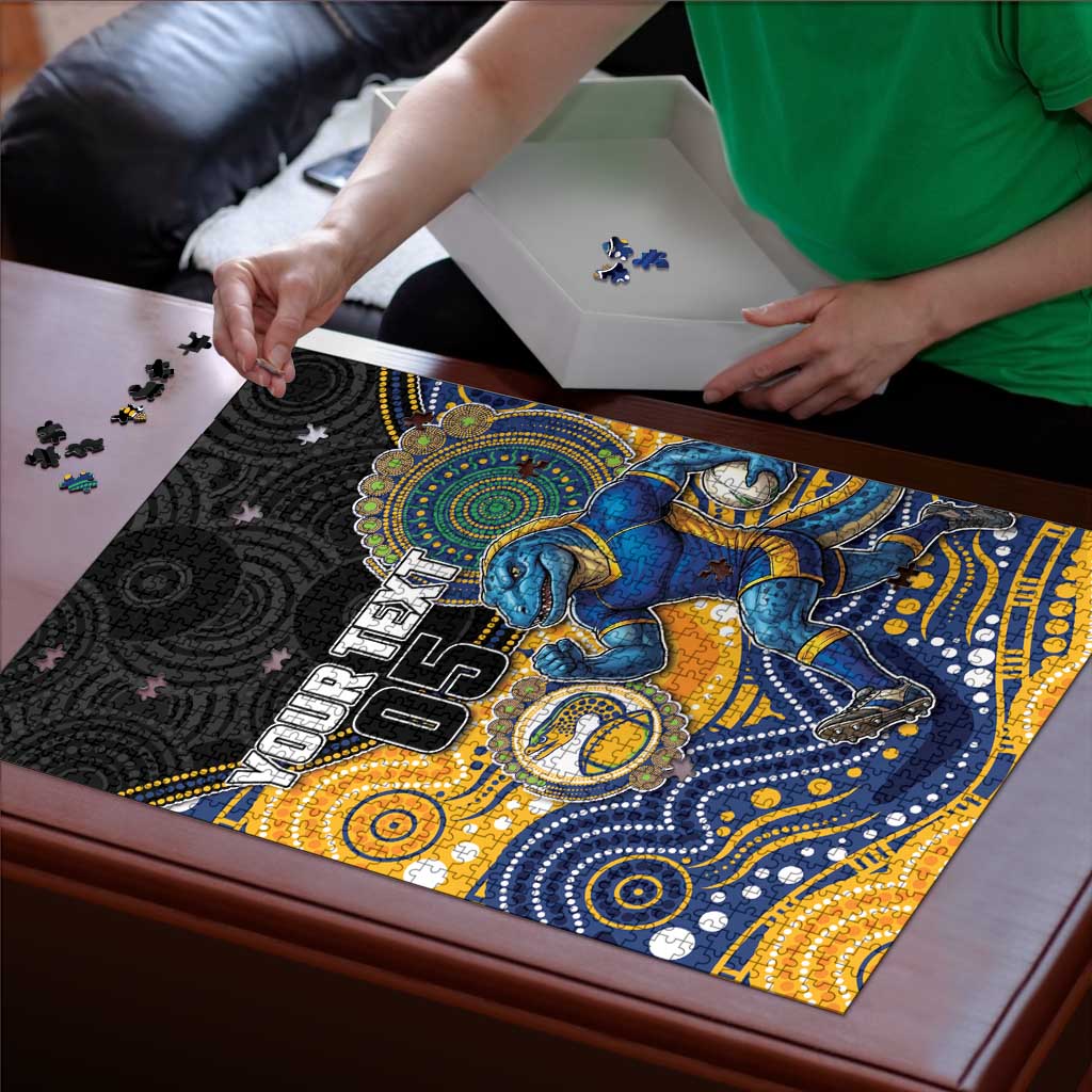 Custom Eels Puzzle Eel Mascot With Aboriginal Indigenous