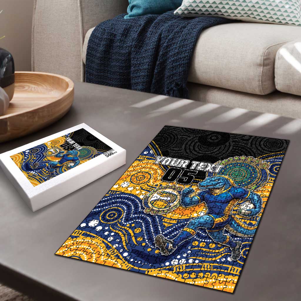 Custom Eels Puzzle Eel Mascot With Aboriginal Indigenous