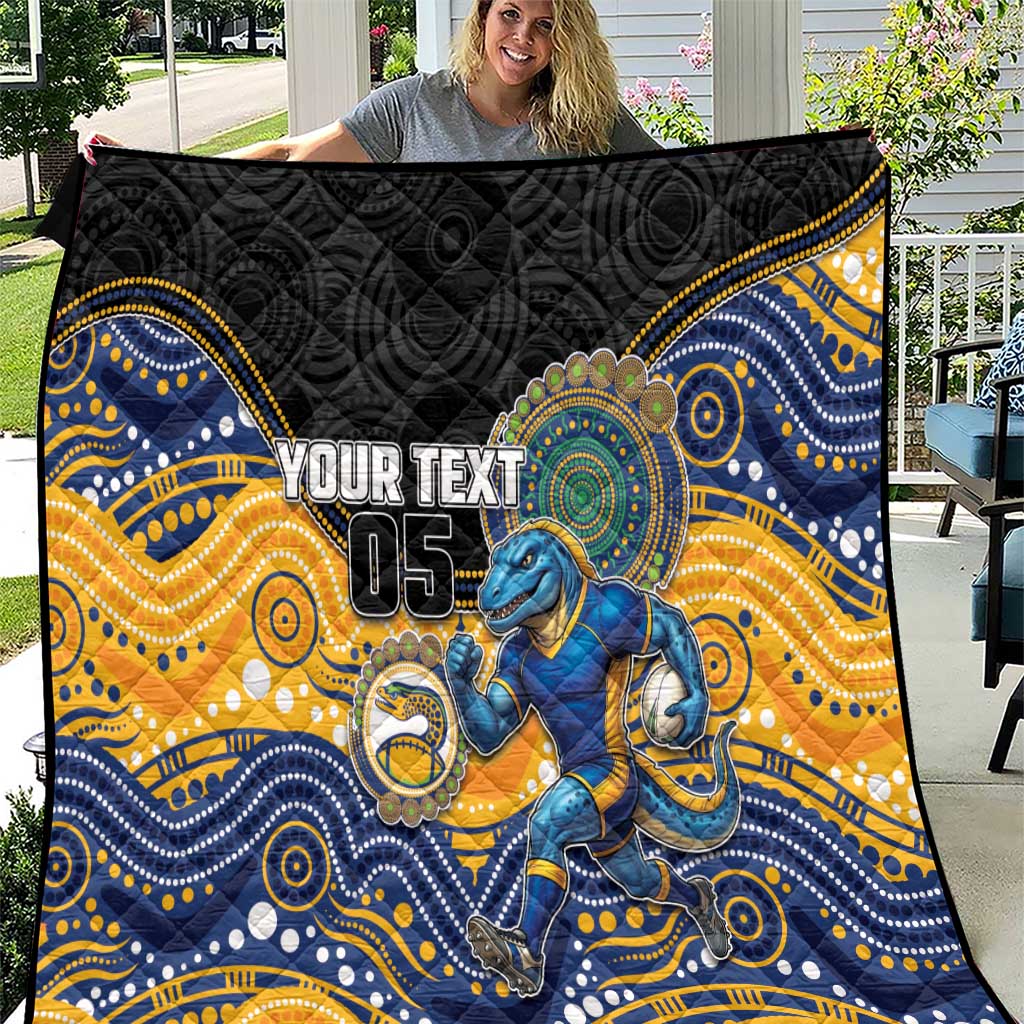 Custom Eels Quilt Eel Mascot With Aboriginal Indigenous