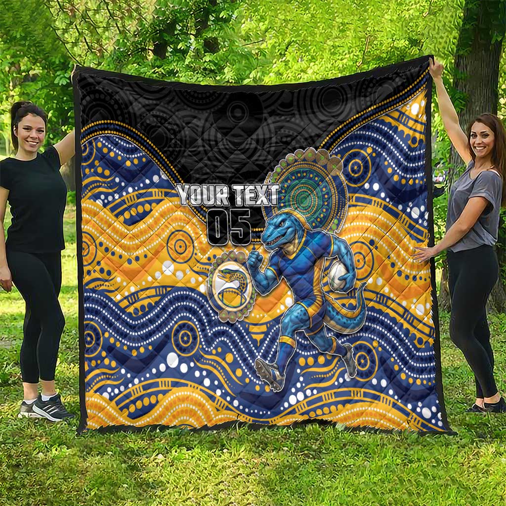 Custom Eels Quilt Eel Mascot With Aboriginal Indigenous