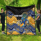 Custom Eels Quilt Eel Mascot With Aboriginal Indigenous