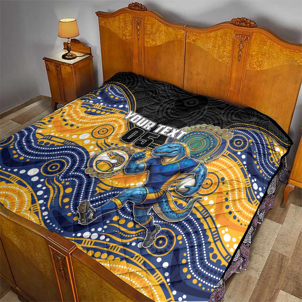 Custom Eels Quilt Eel Mascot With Aboriginal Indigenous