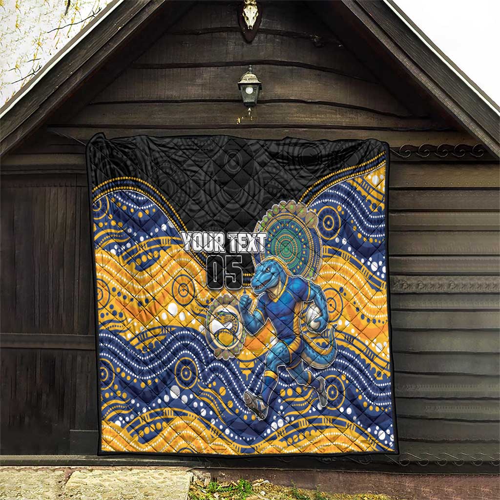 Custom Eels Quilt Eel Mascot With Aboriginal Indigenous