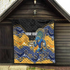 Custom Eels Quilt Eel Mascot With Aboriginal Indigenous
