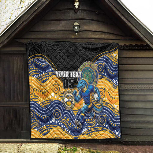 Custom Eels Quilt Eel Mascot With Aboriginal Indigenous