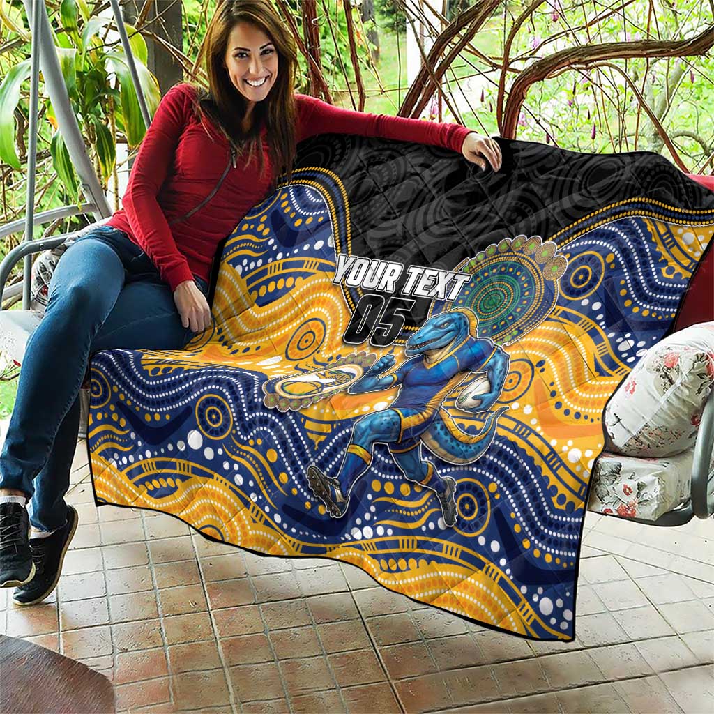 Custom Eels Quilt Eel Mascot With Aboriginal Indigenous