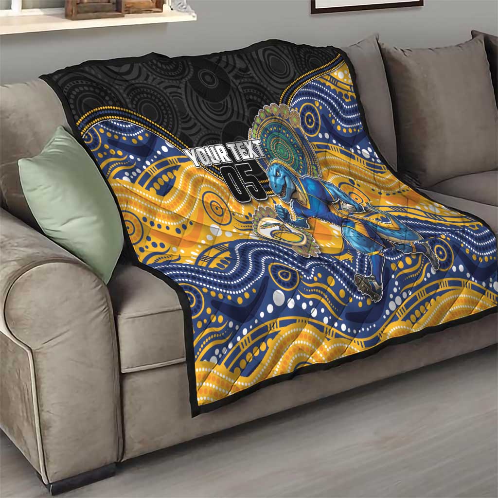 Custom Eels Quilt Eel Mascot With Aboriginal Indigenous