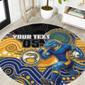Custom Eels Round Carpet Eel Mascot With Aboriginal Indigenous
