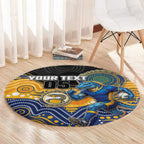 Custom Eels Round Carpet Eel Mascot With Aboriginal Indigenous