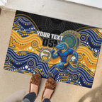Custom Eels Rubber Doormat Eel Mascot With Aboriginal Indigenous