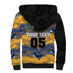 Custom Eels Sherpa Hoodie Eel Mascot With Aboriginal Indigenous