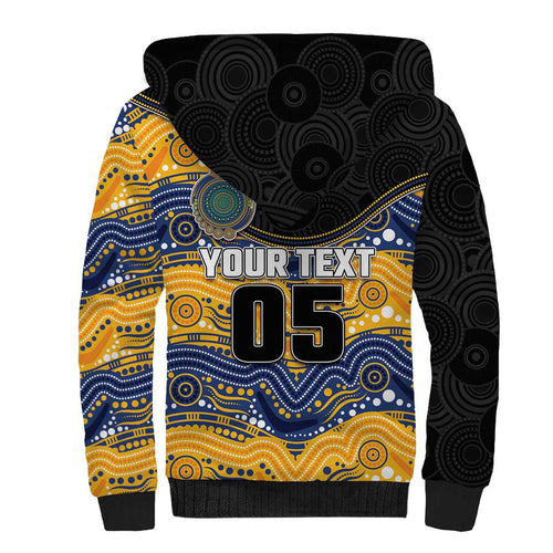Custom Eels Sherpa Hoodie Eel Mascot With Aboriginal Indigenous