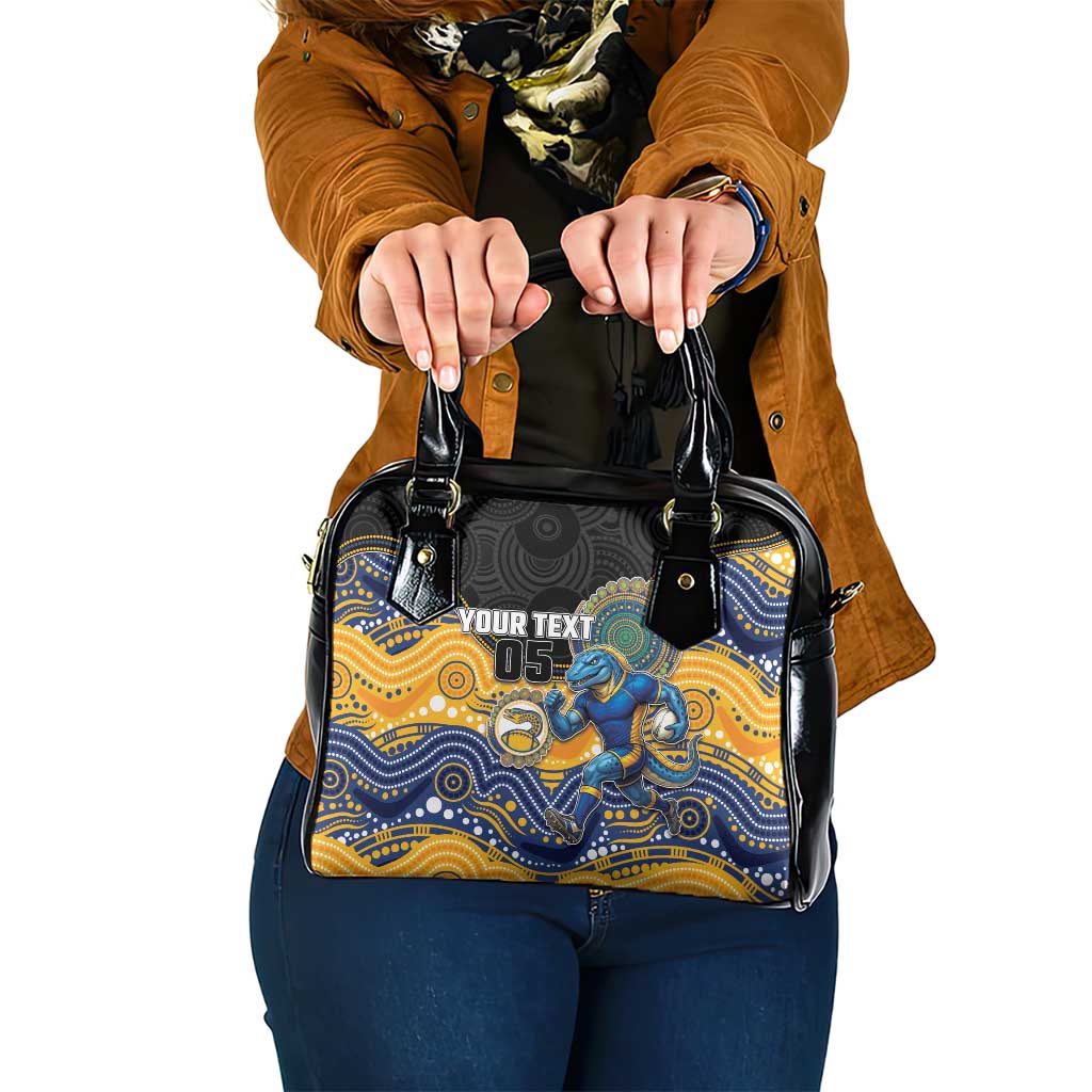 Custom Eels Shoulder Handbag Eel Mascot With Aboriginal Indigenous