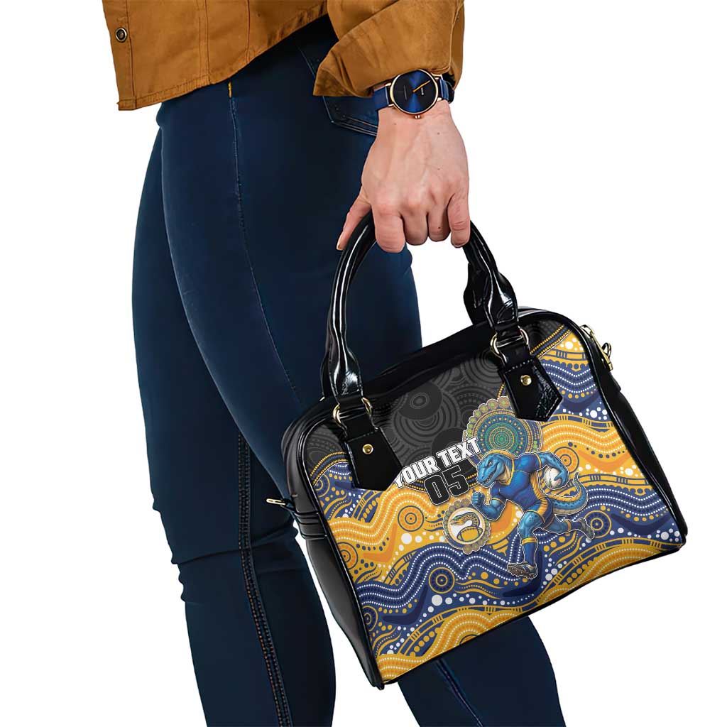 Custom Eels Shoulder Handbag Eel Mascot With Aboriginal Indigenous