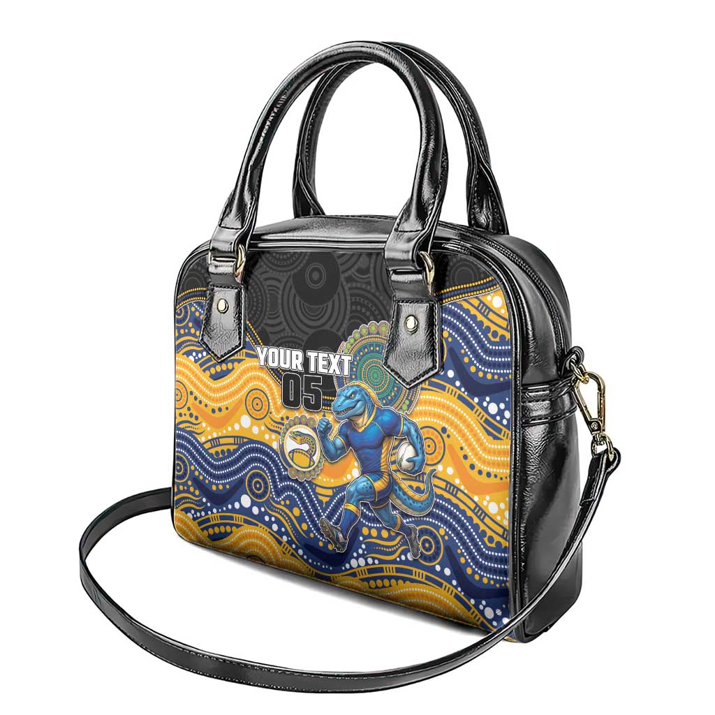 Custom Eels Shoulder Handbag Eel Mascot With Aboriginal Indigenous