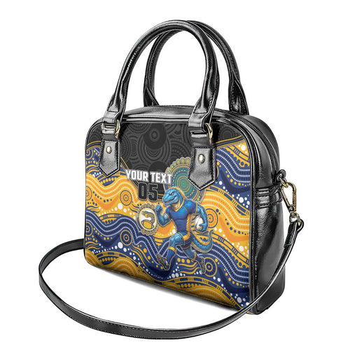 Custom Eels Shoulder Handbag Eel Mascot With Aboriginal Indigenous