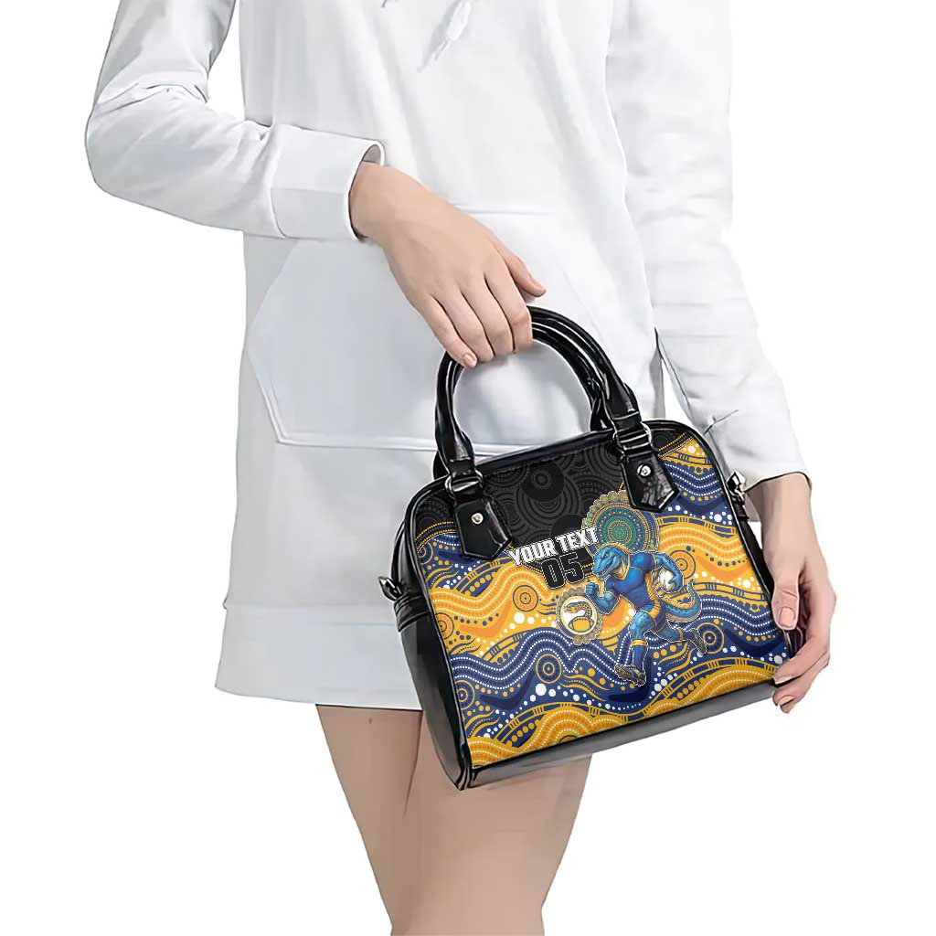 Custom Eels Shoulder Handbag Eel Mascot With Aboriginal Indigenous