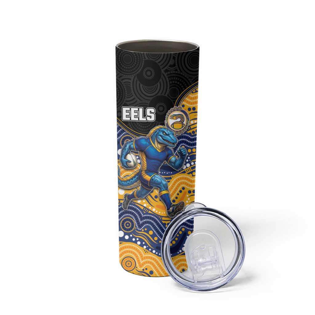 Custom Eels Skinny Tumbler Eel Mascot With Aboriginal Indigenous