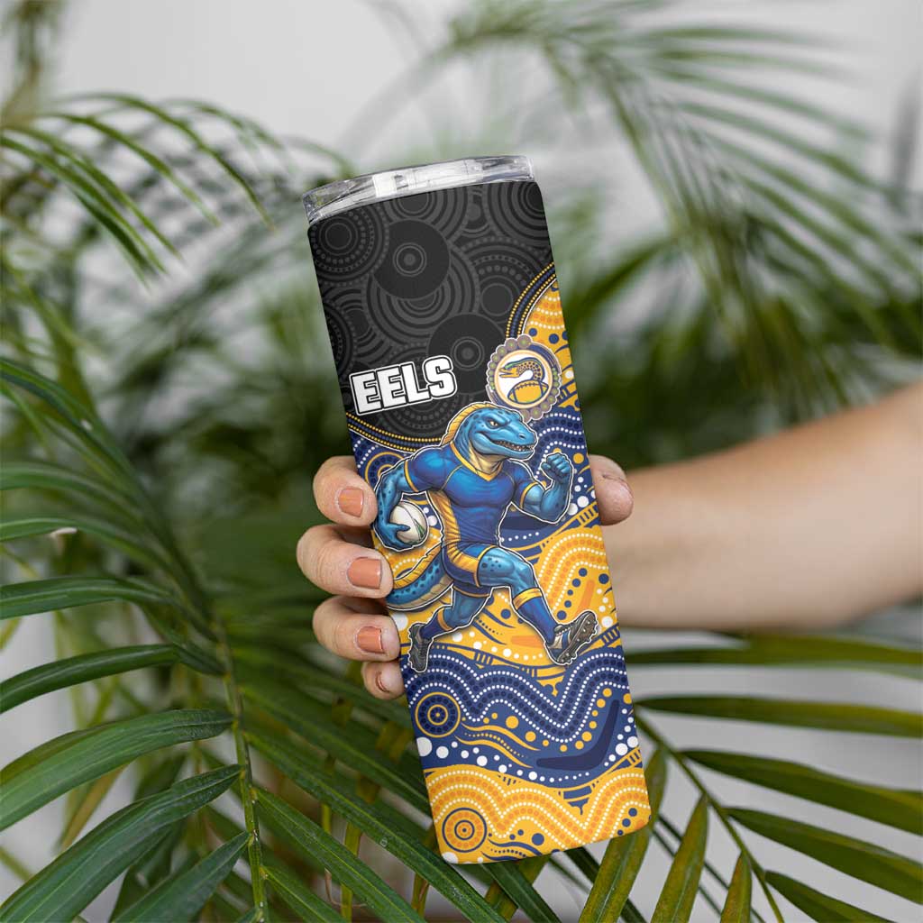 Custom Eels Skinny Tumbler Eel Mascot With Aboriginal Indigenous