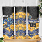 Custom Eels Skinny Tumbler Eel Mascot With Aboriginal Indigenous