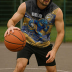 Custom Eels Sleeveless Hoodie Eel Mascot With Aboriginal Indigenous