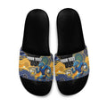 Custom Eels Slide Sandals Eel Mascot With Aboriginal Indigenous