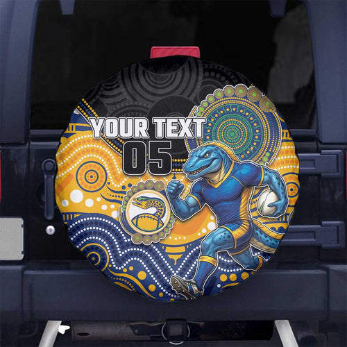 Custom Eels Spare Tire Cover Eel Mascot With Aboriginal Indigenous