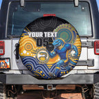 Custom Eels Spare Tire Cover Eel Mascot With Aboriginal Indigenous