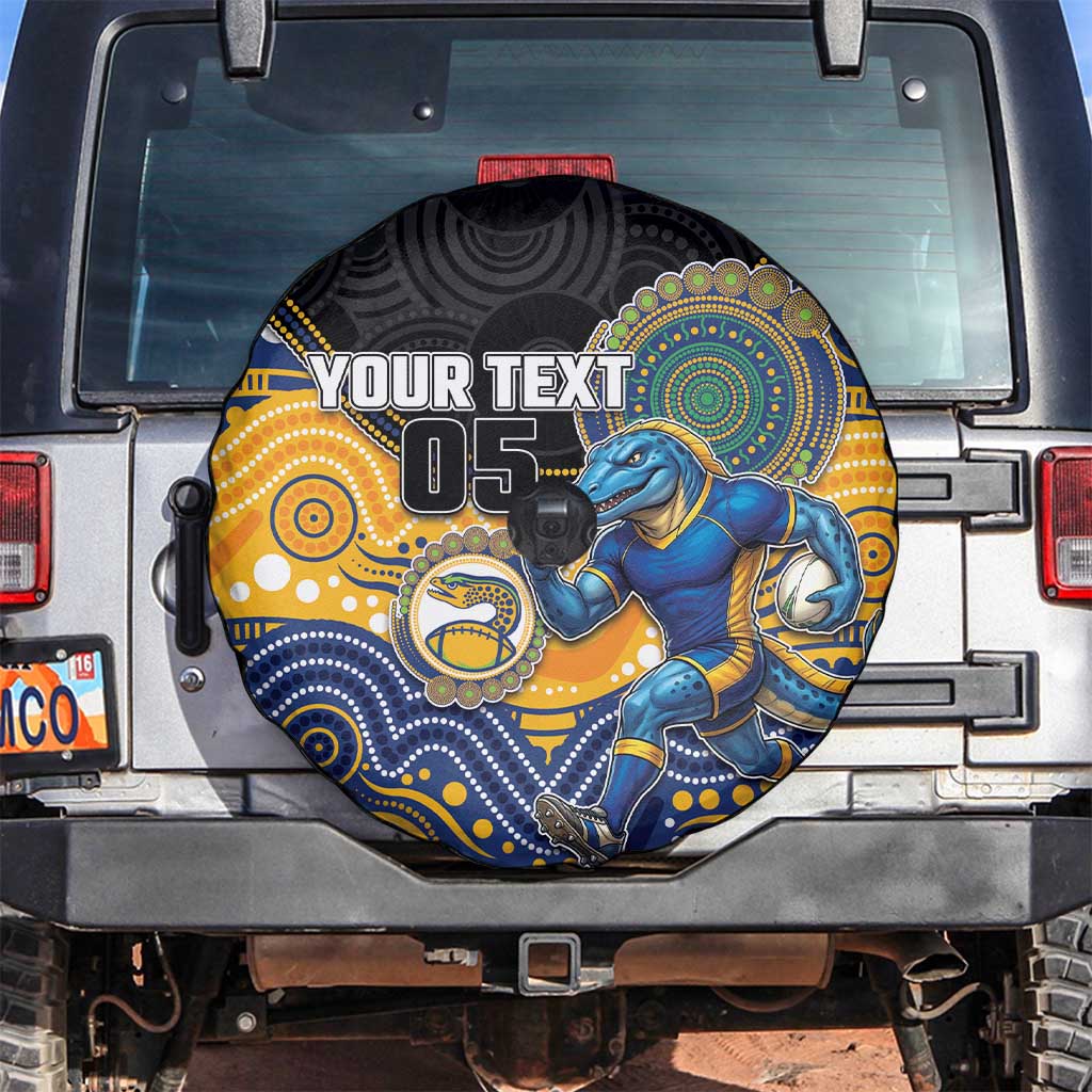 Custom Eels Spare Tire Cover Eel Mascot With Aboriginal Indigenous