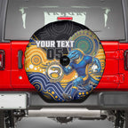 Custom Eels Spare Tire Cover Eel Mascot With Aboriginal Indigenous