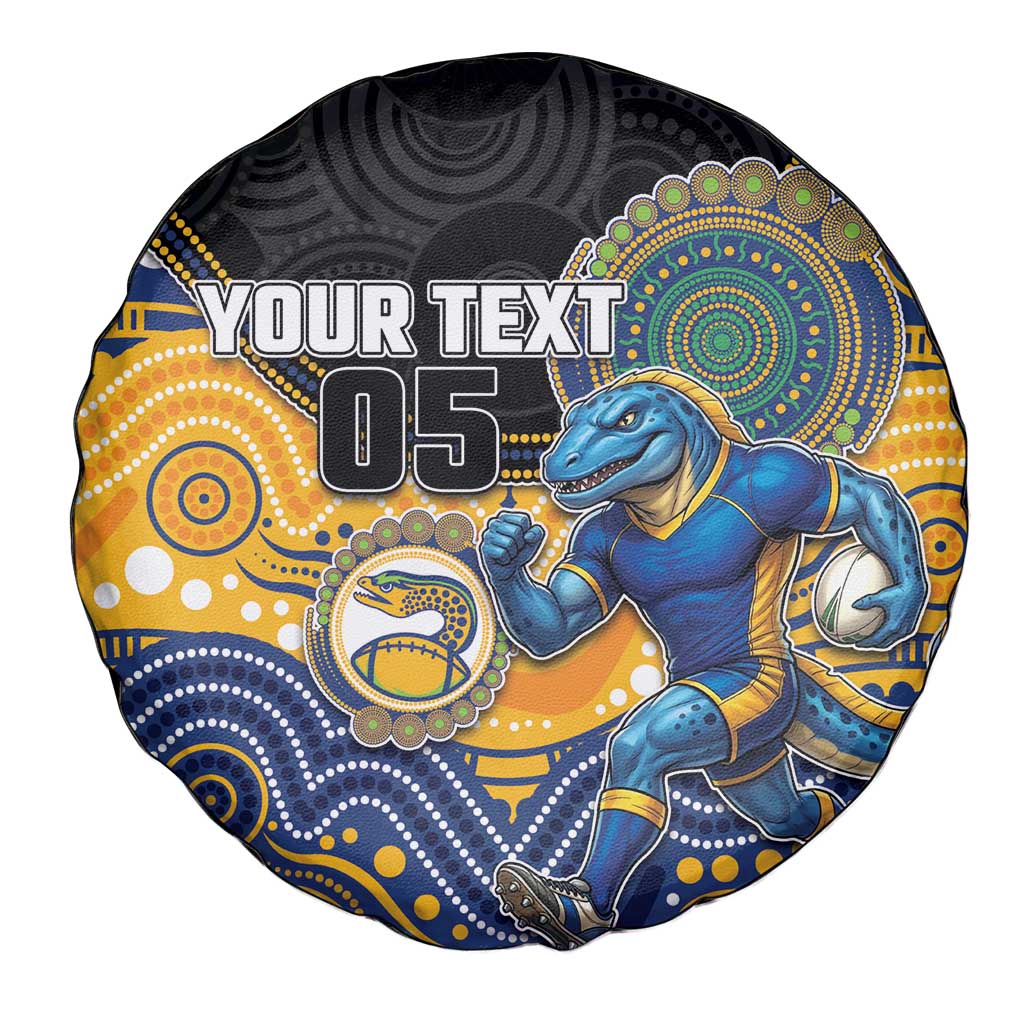 Custom Eels Spare Tire Cover Eel Mascot With Aboriginal Indigenous