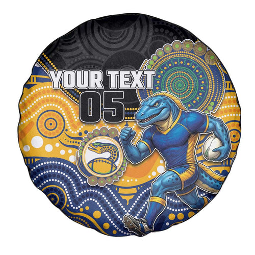 Custom Eels Spare Tire Cover Eel Mascot With Aboriginal Indigenous