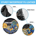 Custom Eels Spare Tire Cover Eel Mascot With Aboriginal Indigenous
