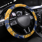 Eels Steering Wheel Cover Eel Mascot With Aboriginal Indigenous