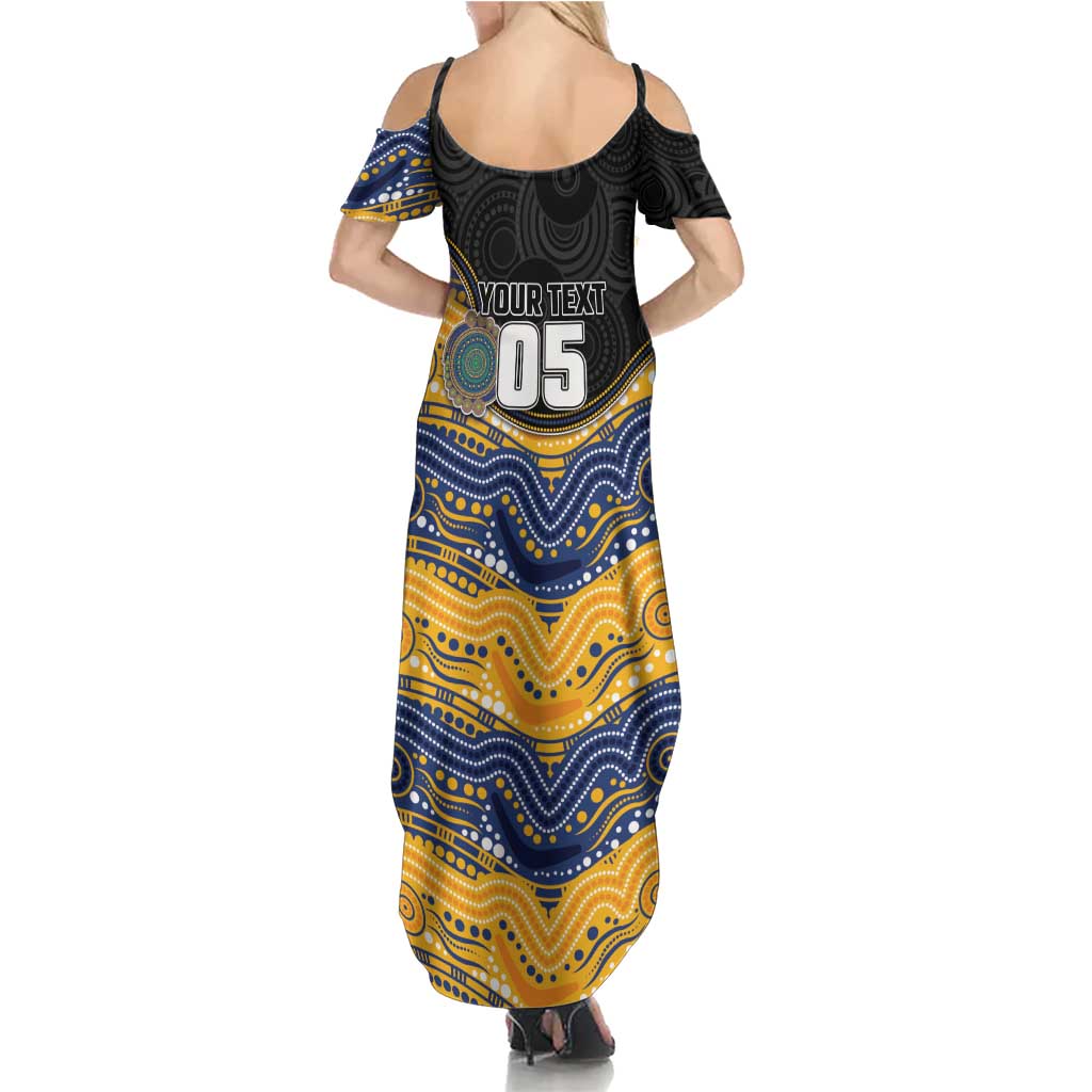 Custom Eels Summer Maxi Dress Eel Mascot With Aboriginal Indigenous