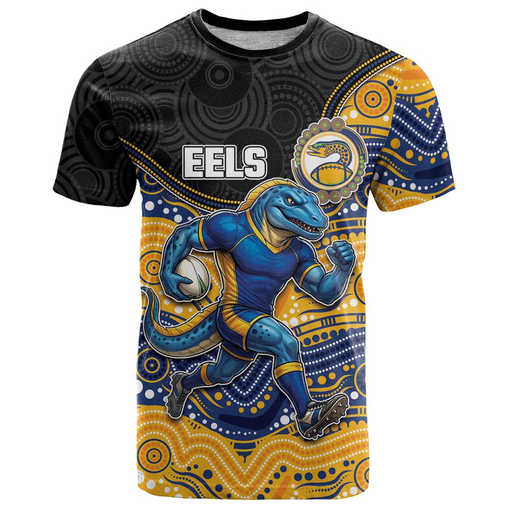 Custom Eels T Shirt Eel Mascot With Aboriginal Indigenous