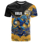 Custom Eels T Shirt Eel Mascot With Aboriginal Indigenous