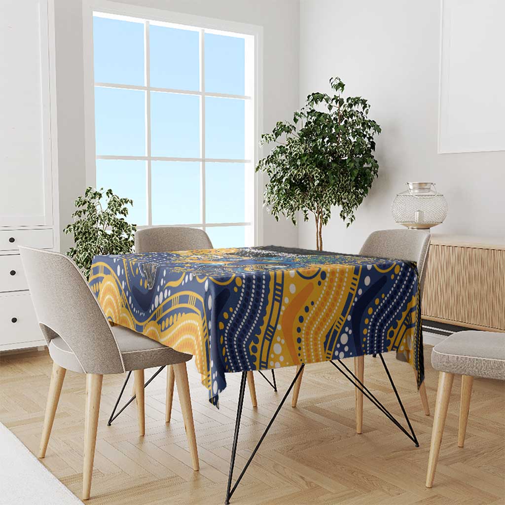 Custom Eels Tablecloth Eel Mascot With Aboriginal Indigenous