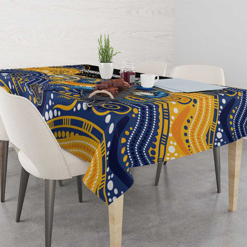 Custom Eels Tablecloth Eel Mascot With Aboriginal Indigenous