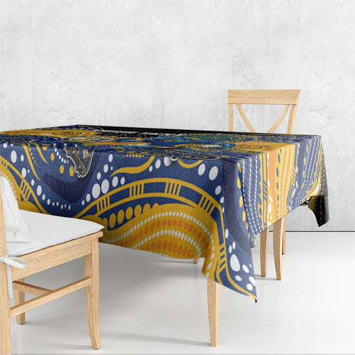 Custom Eels Tablecloth Eel Mascot With Aboriginal Indigenous