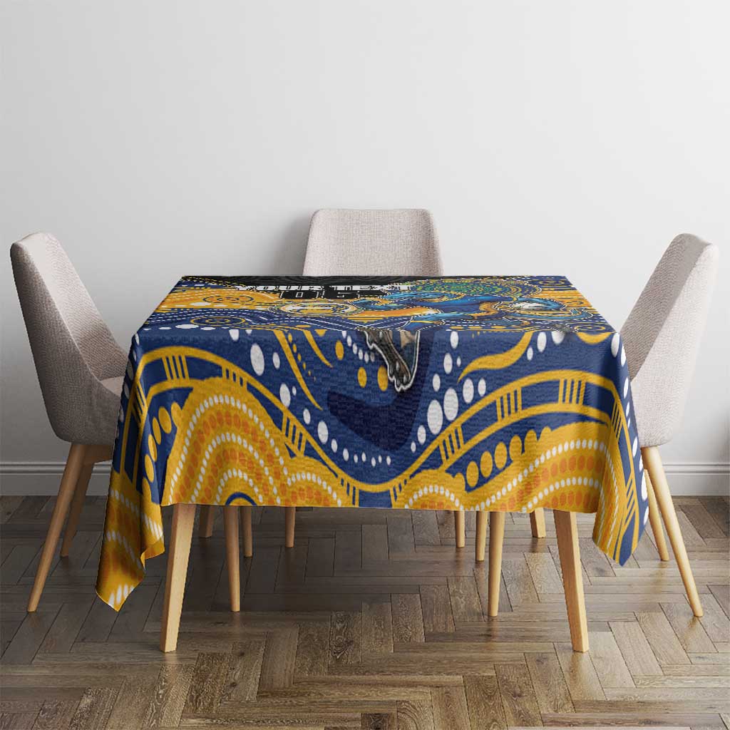Custom Eels Tablecloth Eel Mascot With Aboriginal Indigenous