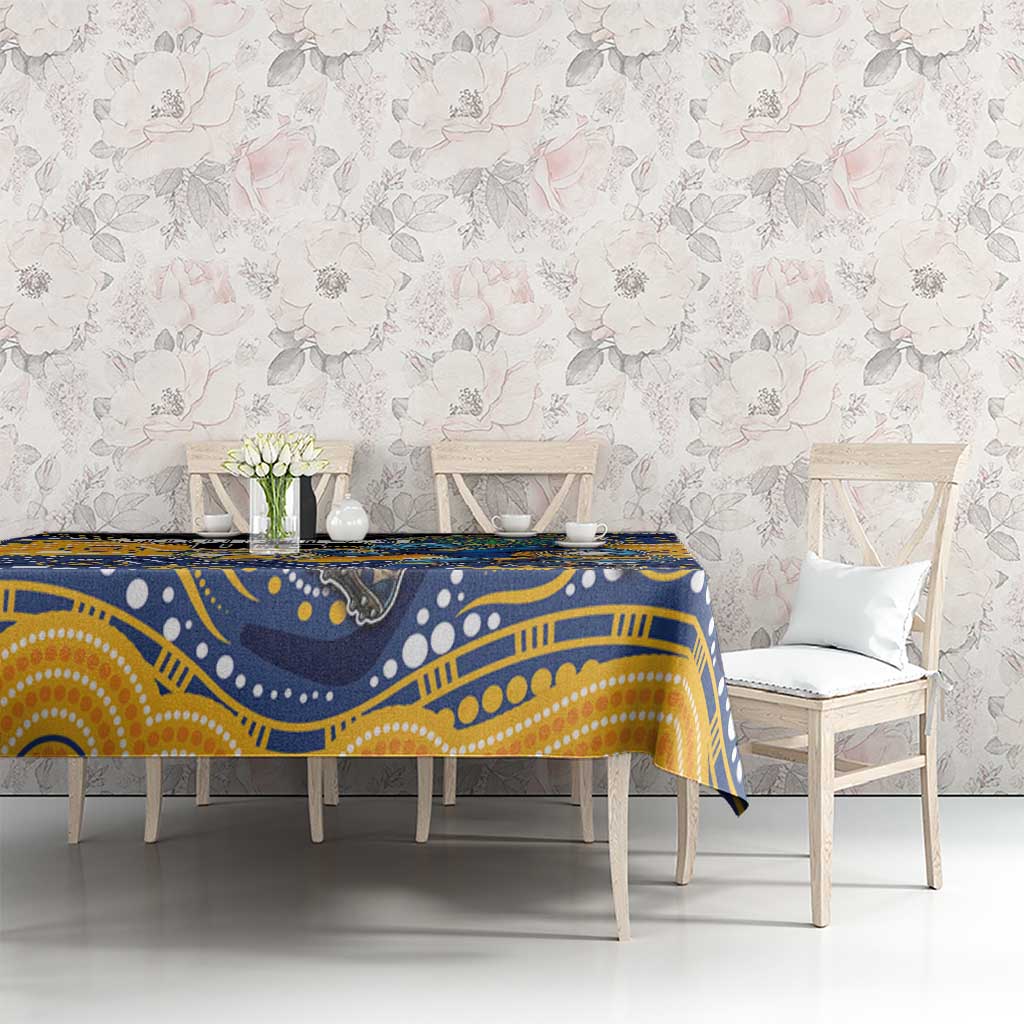 Custom Eels Tablecloth Eel Mascot With Aboriginal Indigenous