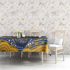 Custom Eels Tablecloth Eel Mascot With Aboriginal Indigenous