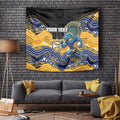 Custom Eels Tapestry Eel Mascot With Aboriginal Indigenous