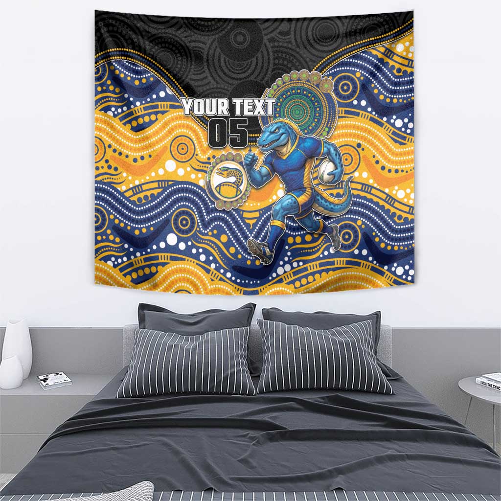 Custom Eels Tapestry Eel Mascot With Aboriginal Indigenous