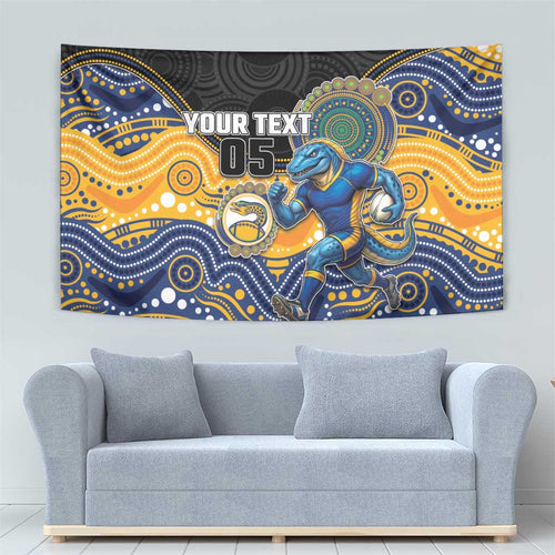 Custom Eels Tapestry Eel Mascot With Aboriginal Indigenous