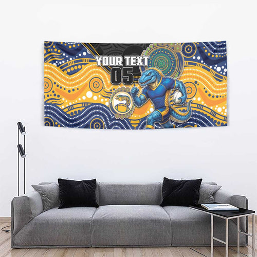 Custom Eels Tapestry Eel Mascot With Aboriginal Indigenous